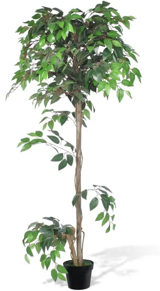 vidaXL Umelá rastlina v kvetináči, fikus 160 cm