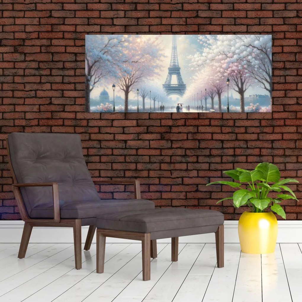 Obraz - Maľba z Paríža (120x50 cm)