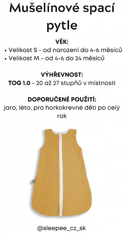 Obojstranný ľahký mušelínový spací vak Petrol 4 – 24 mesiacov M