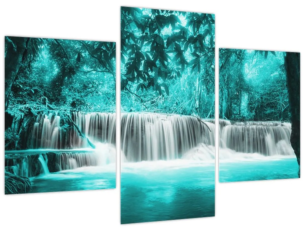 Obraz - Modrý vodopád (90x60 cm)