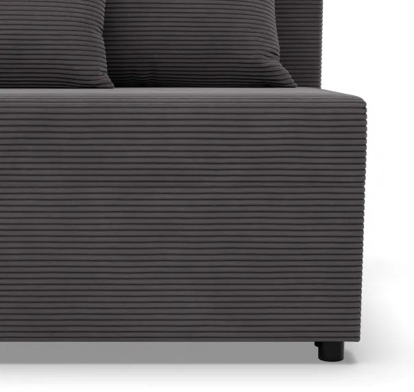 Rohová rozkladacia sedačka FERMO Poso tmavosivá