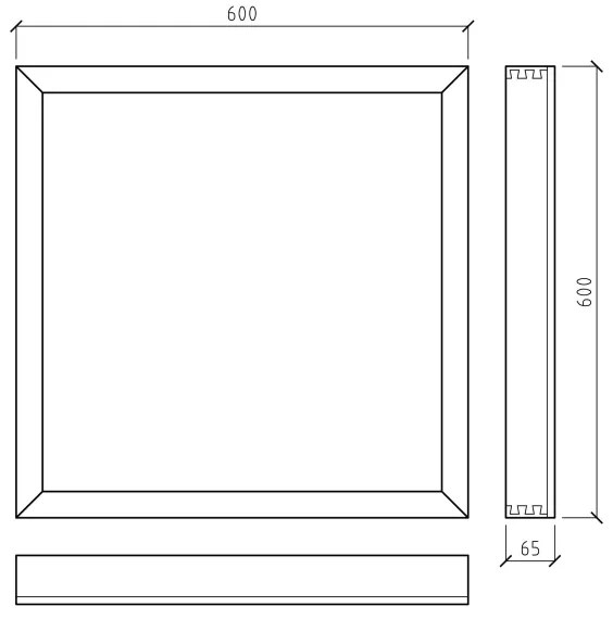 APLED - LED Prisadený panel QUADRA LED/40W/230V dub