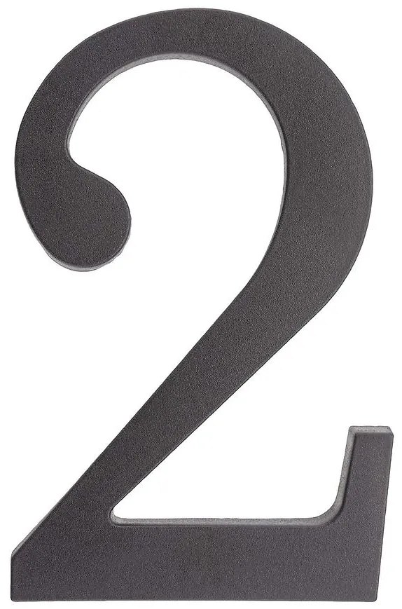 Čierna plastová číslica 2