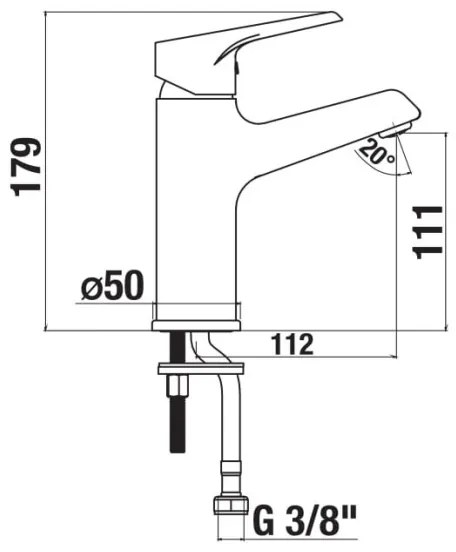 JIKA H3111W10049101 - Umývadlová batéria CUBE 17,9 cm lesklý chróm
