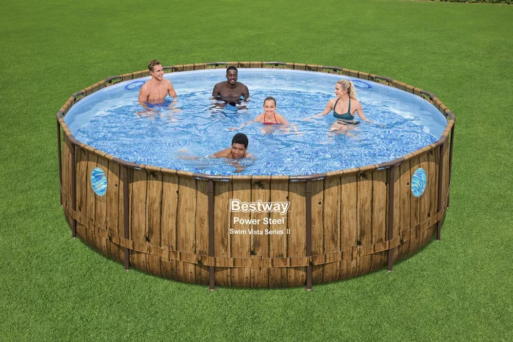 LEAN Záhradný rámový bazén okrúhly 488 x 122 cm Bestway 56725