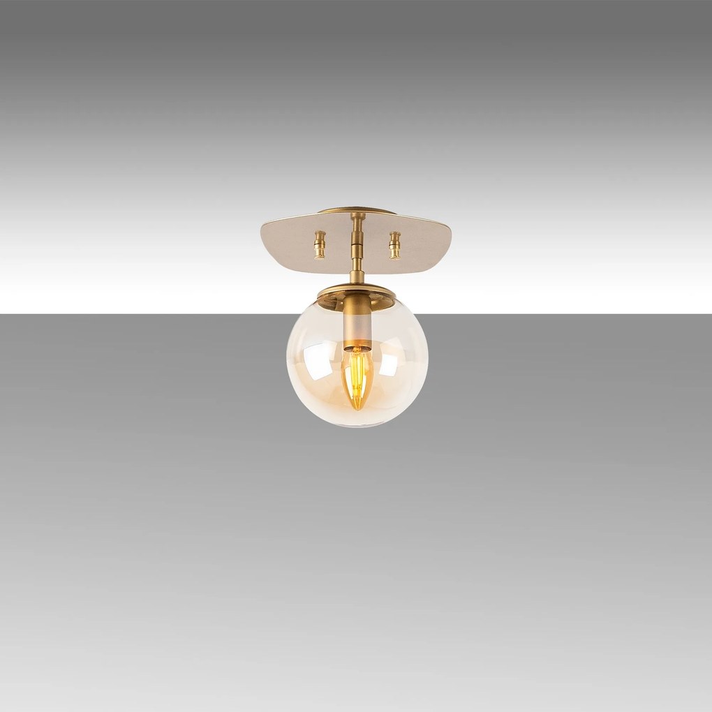 Stropné svietidlo Well II zlaté/číre