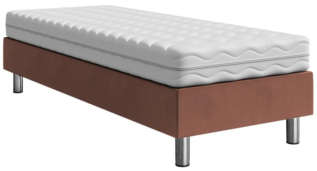 Čalúnená jednolôžková posteľ Estelle B, Dostupné poťahy: ekokoža Soft 011 (čierna), Rozmer postele: 80x200