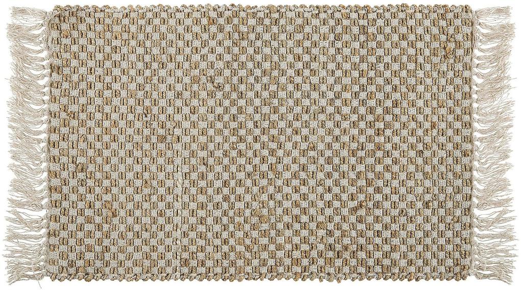 Jutový koberec 50 x 80 cm béžový ZERDALI Beliani
