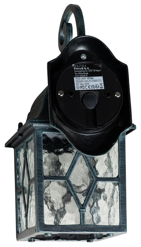 Romantická vonkajšia nástenná lampa tmavozelená - London