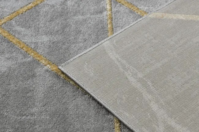 Koberec EMERALD exkluzívny 1012 glamour, styl geometrický, marmur sivý / zlatý