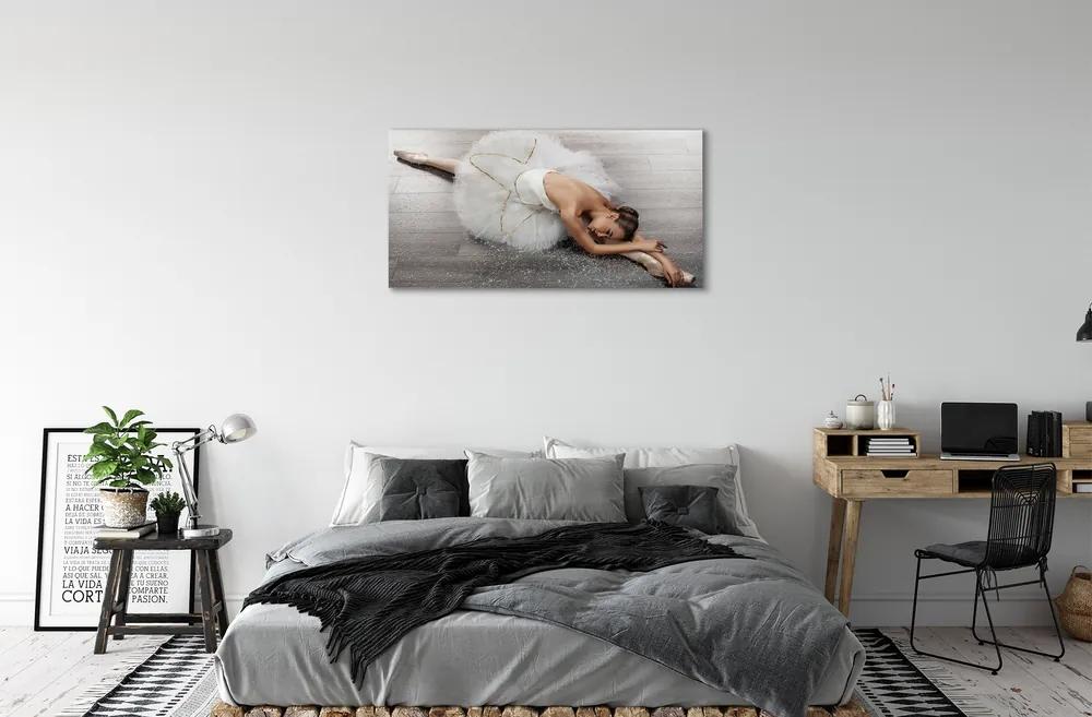 Obraz canvas Žena biele balerína šaty 120x60 cm