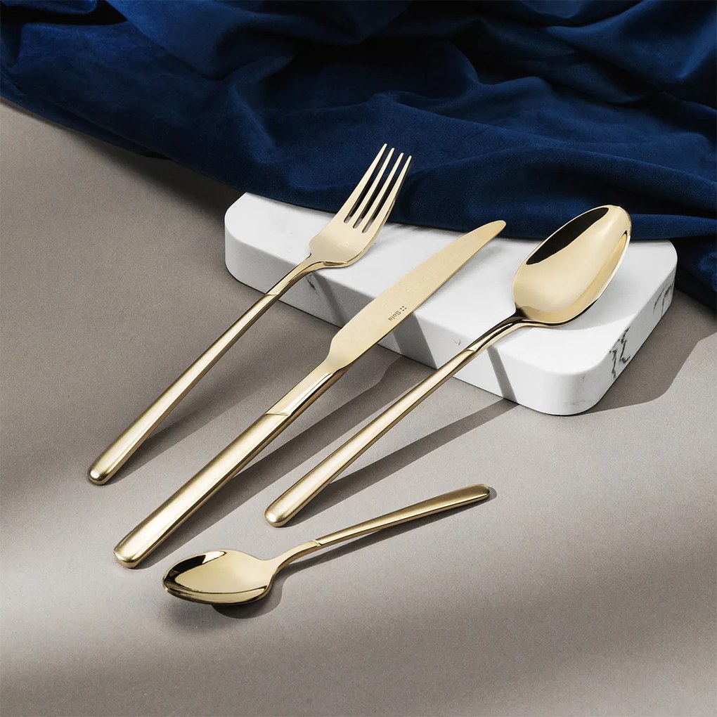 Príborový set 16 ks – Kyoto PVD Champagne pieskovaný - 103592