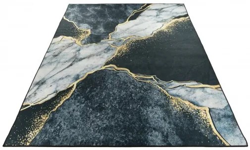 Koberec CRYSTAL PRINT CR-7 sivý / zlatý