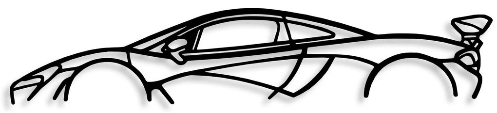 Nástenná kovová dekorácia Mclaren P1 Silueta čierna