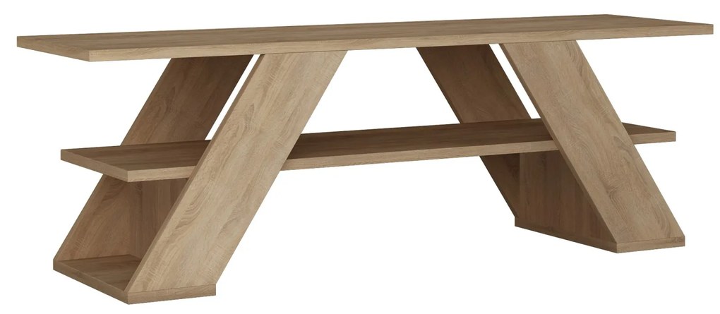 TV stolík Houseland Farfalla 120 cm prírodný dub