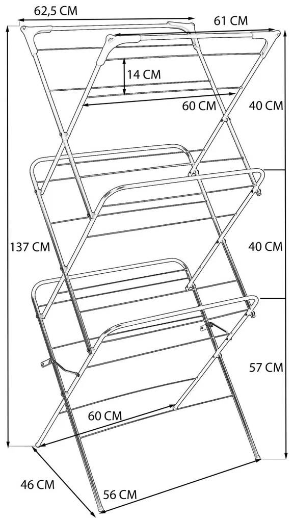 Sušiak na bielizeň ARAL čierny