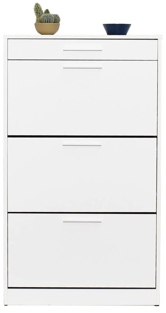 Botník (skrinka na topánky) Tosina 7 (diamantová biela). Akcia -19%. Vlastná spoľahlivá doprava až k Vám domov. 1094667