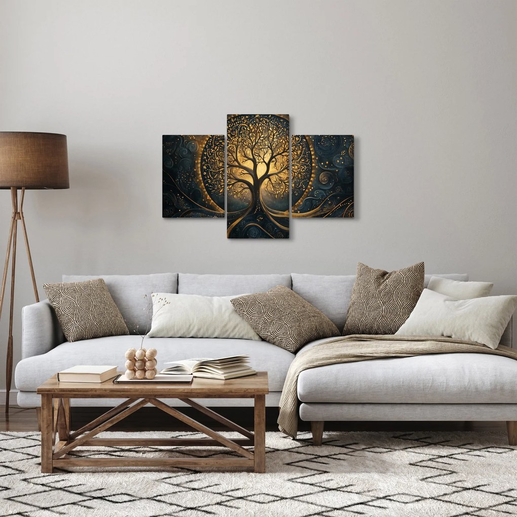 Obraz – Strom so zlatou aurou (90x60 cm)