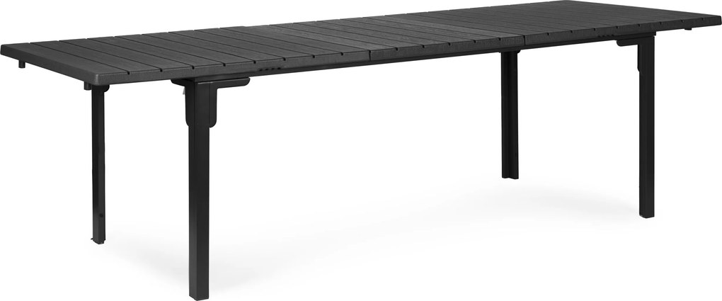 MultiGarden Skladací záhradný stôl 180-240 cm až pre 12 osôb HDPE oceľ sivá MultiGarden