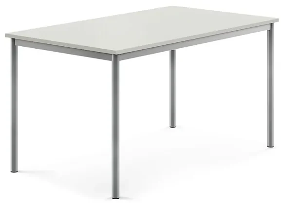 Stôl SONITUS, 1400x800x720 mm, HPL - šedá, strieborná