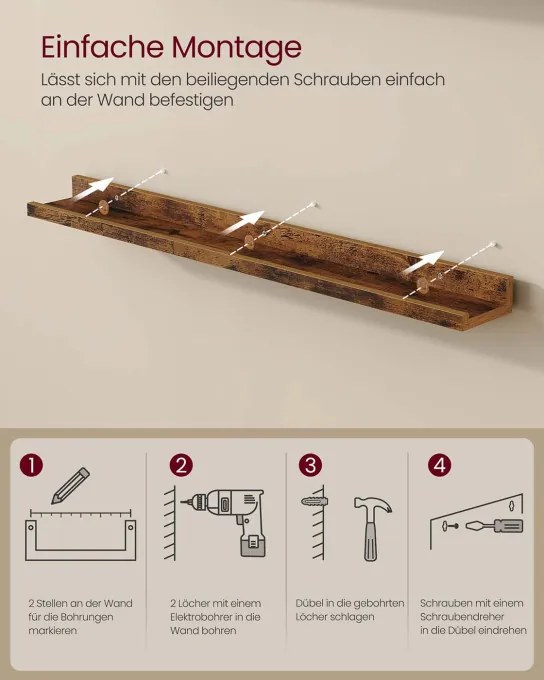 Sada nástenných políc LWS084K01