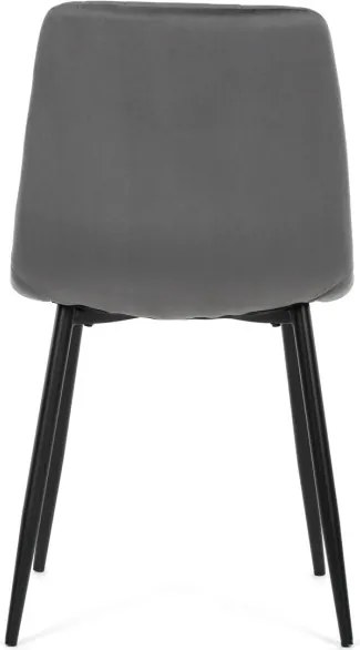 Jedálenská stolička zamatová, sivá CT-V5081 GREY4
