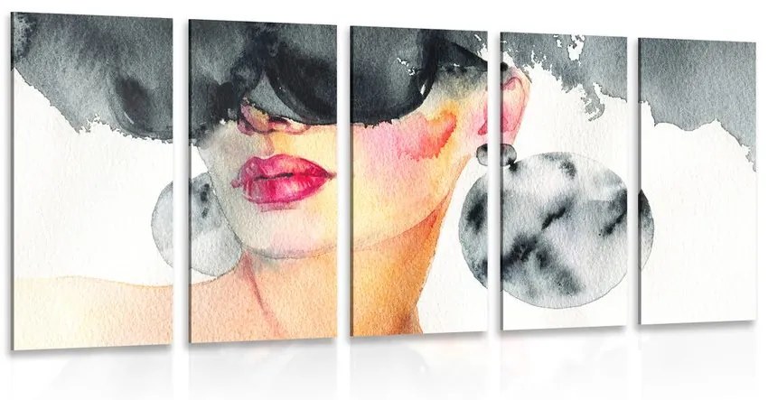 5-dielny obraz ženská ikona Varianta: 100x50