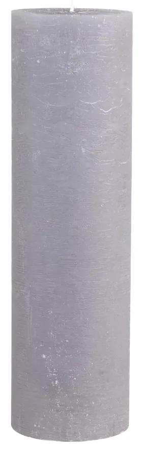 Rustikálna stĺpová sviečka vo francúzskej sivej farbe 10 x 35 cm Chic Antique 36737