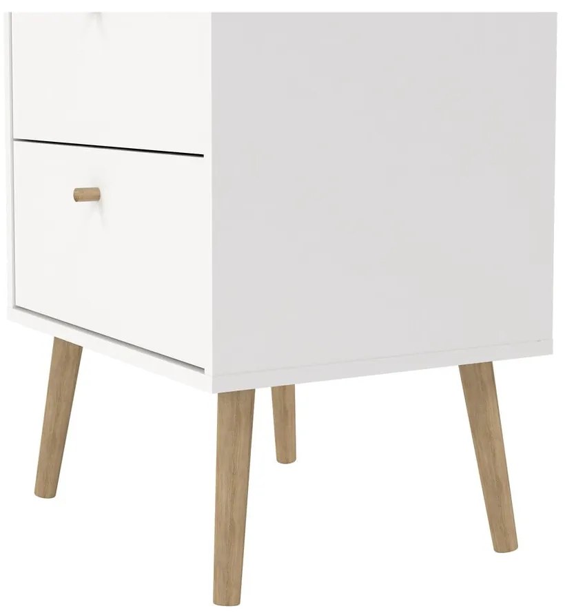 Biela vysoká komoda 50x120 cm Bodo – Tvilum