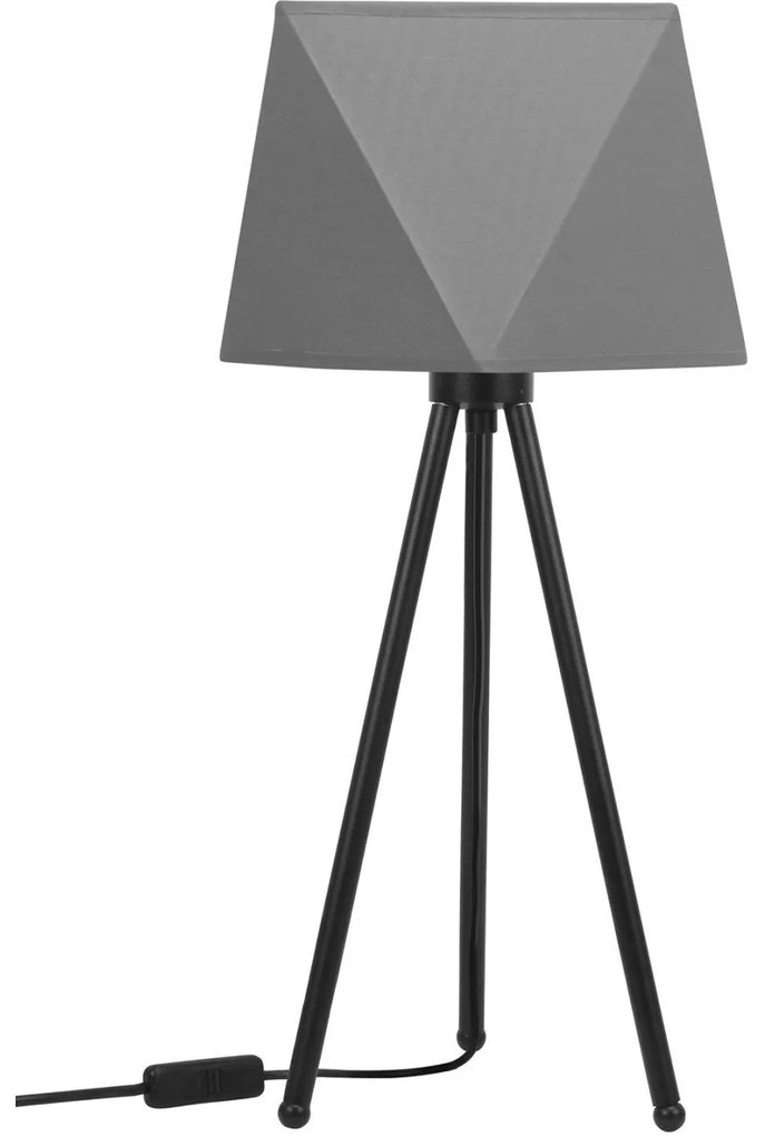 Stolná lampa Diamond, 1x textilné tienidlo (výber z 10 farieb), (výber z 3 farieb konštrukcie)