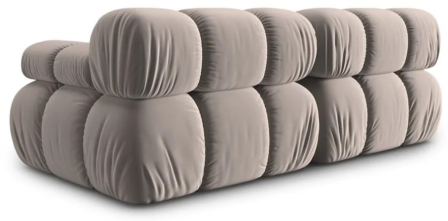 Svetlohnedá zamatová pohovka 188 cm Bellis – Micadoni