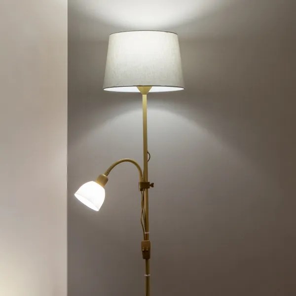 BRILAGI - Stojacia lampa CERIA 1xE27/100W/230V + 1xE14/25W zlatá/šedá
