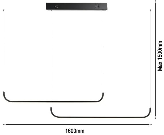 Immax NEO 07226L - LED Stmievateľný luster na lanku PATTINI LED/53W/230V Tuya+DO