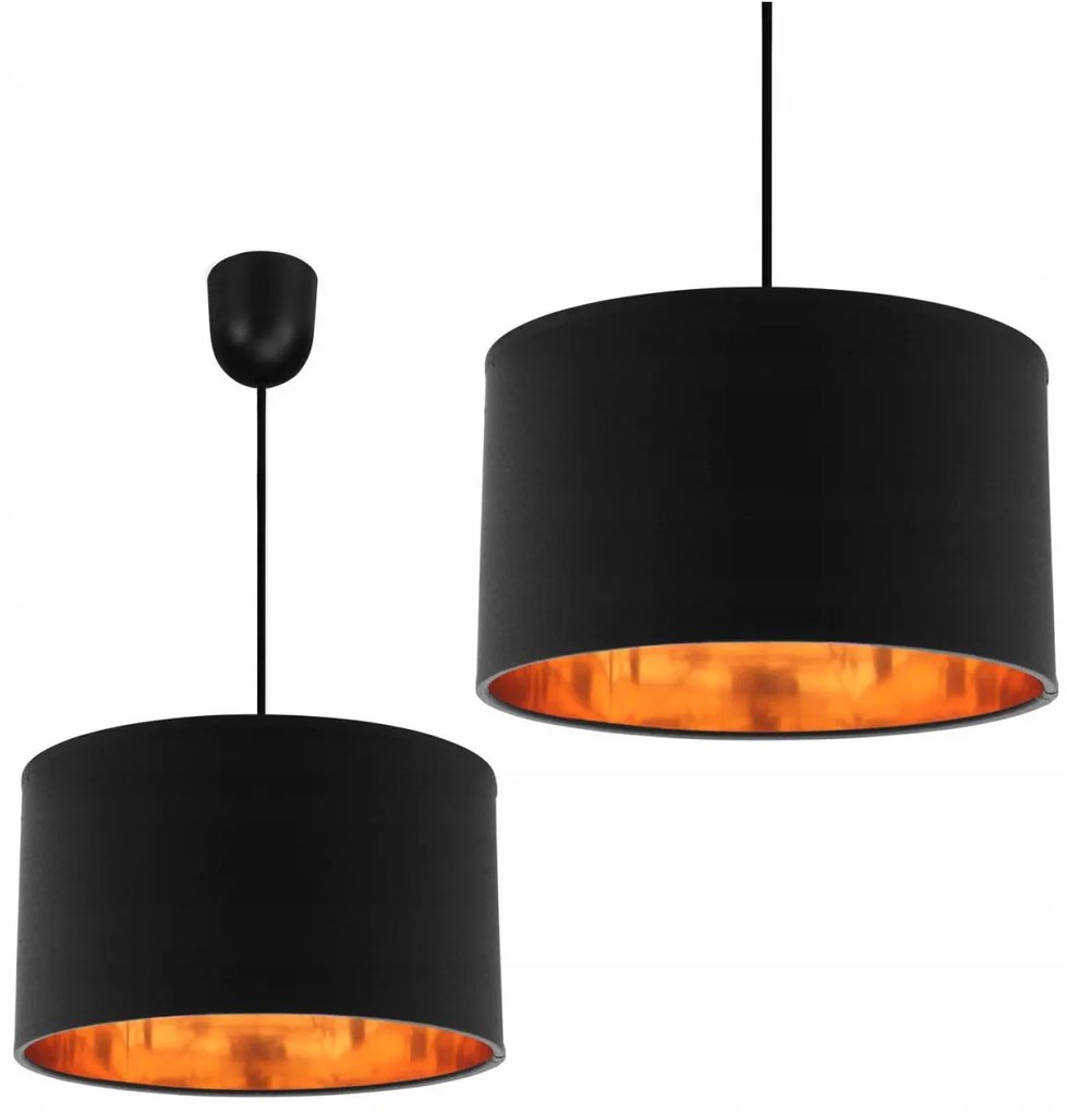 Závesné svietidlo Shade, 1x textilné tienidlo (výber zo 6 farieb), (výber z 3 farieb konštrukcie), (fi 35cm), lp, g