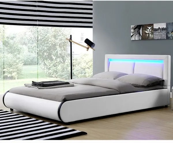 Čalúnená posteľ ,,Murcia" 140 x 200 cm - biela