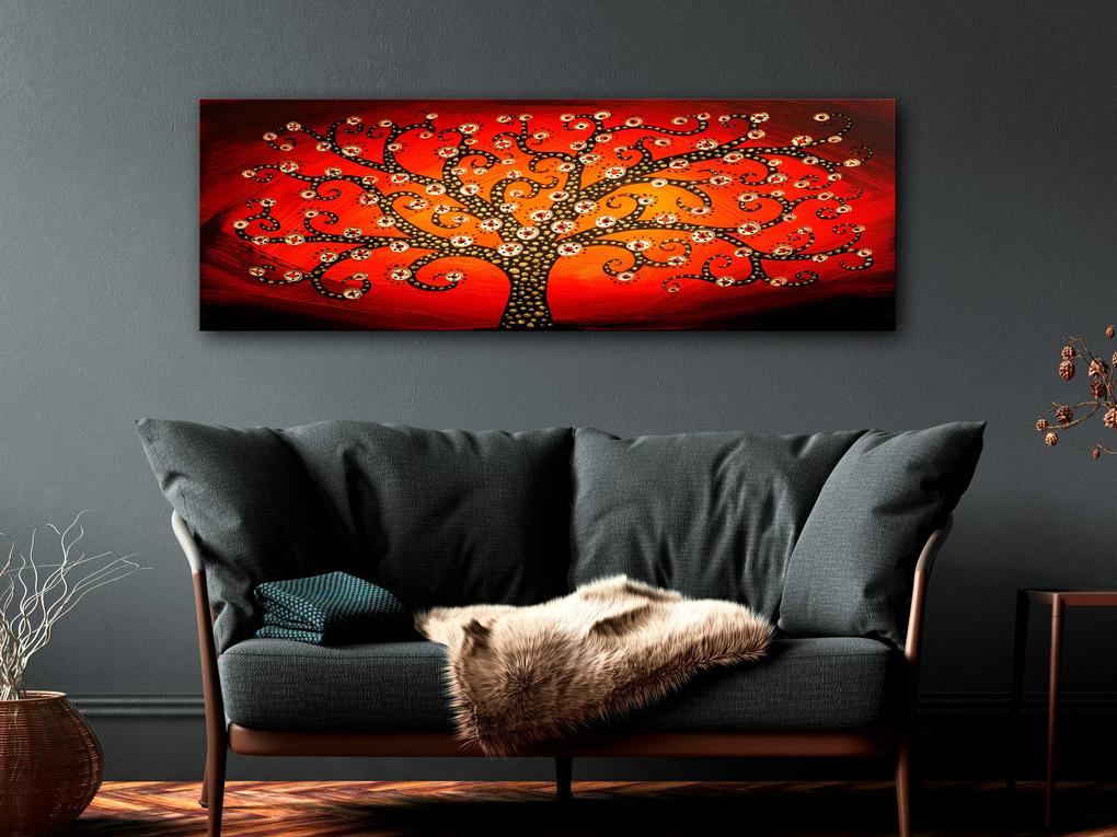 Artgeist Obraz - Fiery Tree (1 Part) Narrow Veľkosť: 150x50, Verzia: Premium Print