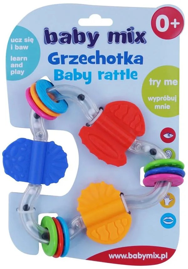 Detské hrkálka Baby Mix farebný trojuholník