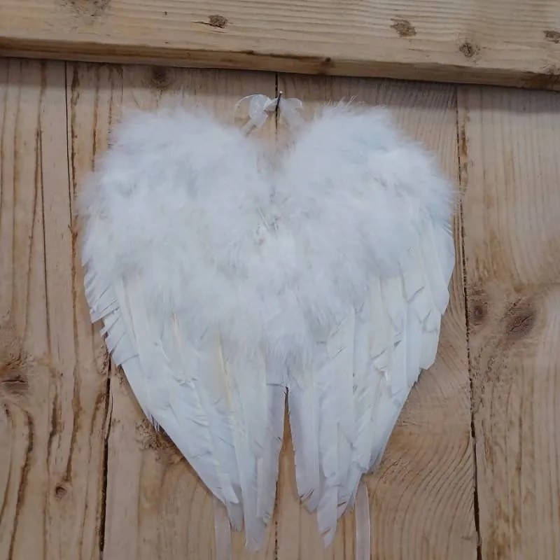 DECOLED Andělská křídla, 30 x 27 cm, bílá