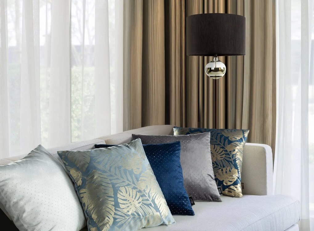 DEKORAČNÁ OBLIEČKA NA VANKÚŠ ARIADNA 45X45 CM TMAVOMODRÁ