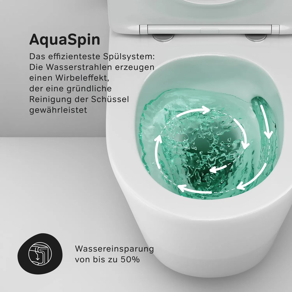 Toaletný set s inštaláciou AM.PM IIS90251.PA1900 bezokrajové, so sedadlom microlift, chróm mechanické tlačidlo na splachovanie