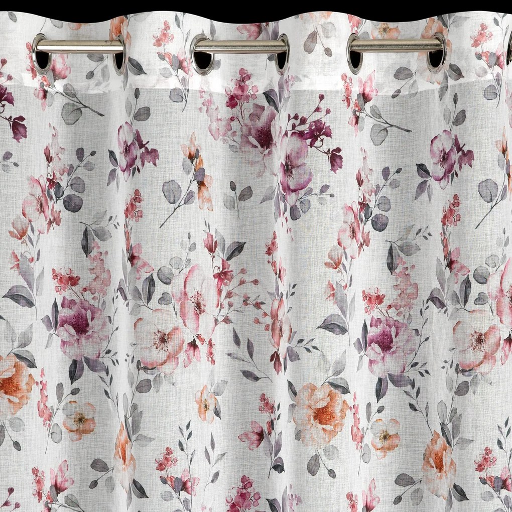 ZÁVES NA KRÚŽKOCH ABRIL 140X250 CM KVETY