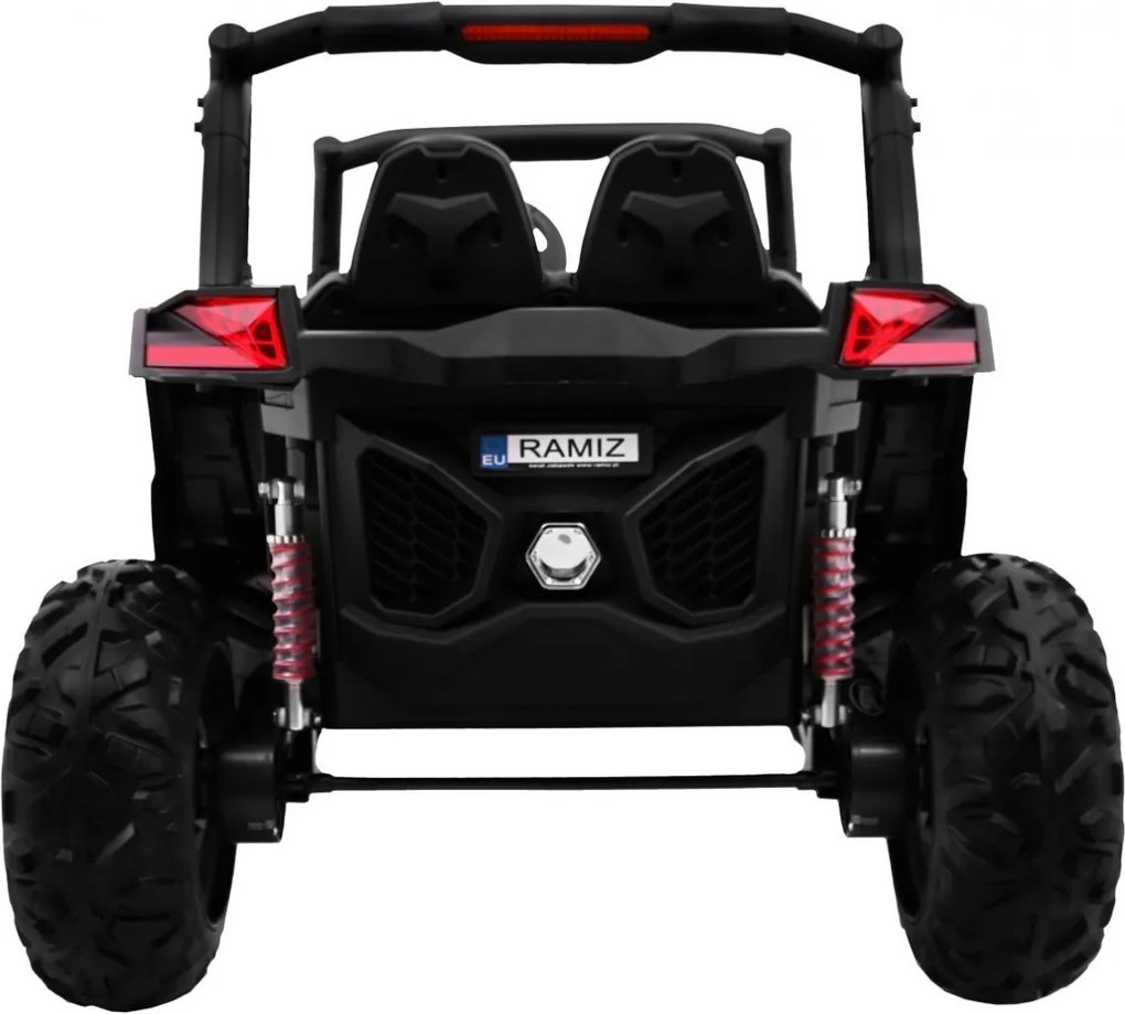 Ramiz Detský kočík SuperStar Čierna + MP4 + pohon 4x4 + diaľkové ovládanie + batožinový priestor + LED dióda + zámok dverí