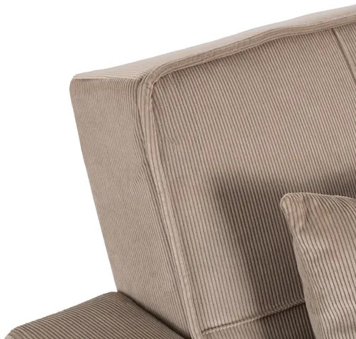 Kreslo JEREMY bežové, z manšestru