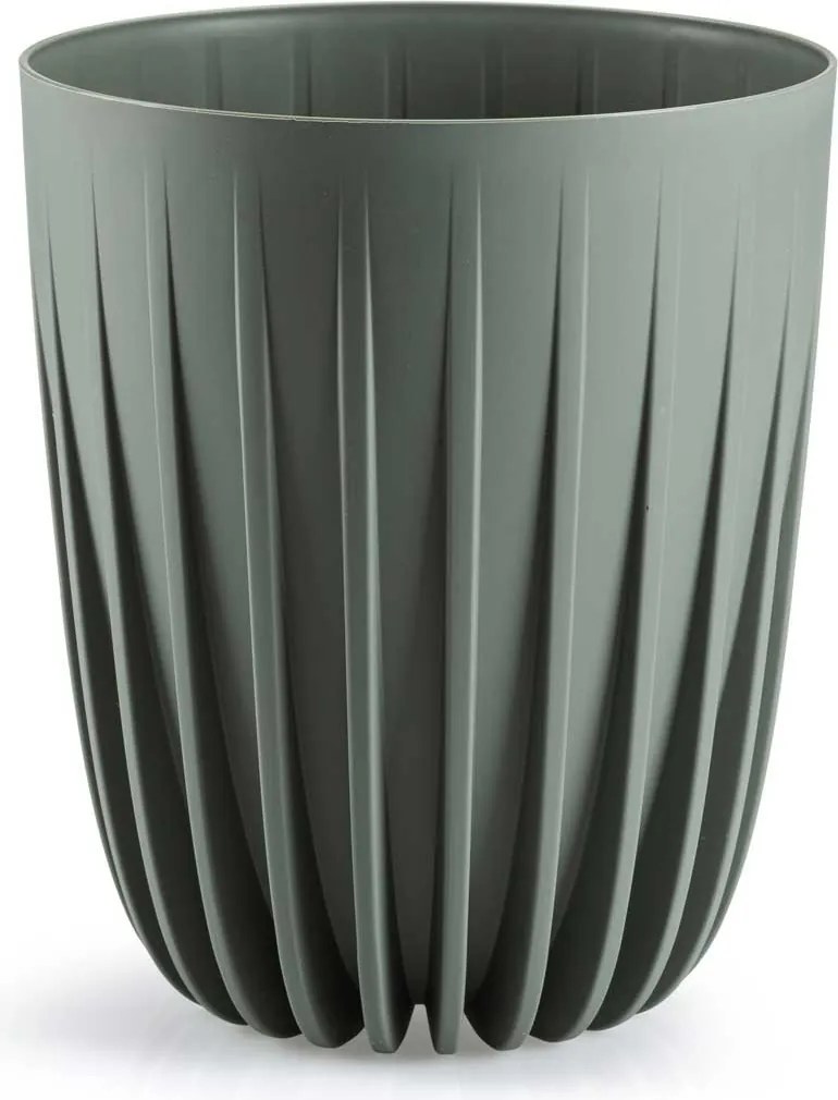Květináč STRIPPED 19x22,6 cm šedozelený