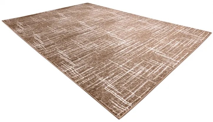 Moderný MEFE koberec 9401 Pásy vintage, béžovo / hnedý