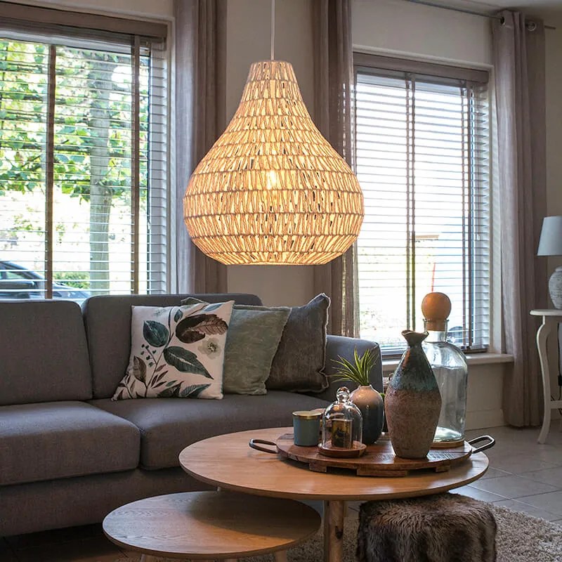 Skandiánske závesné svietidlo biele 45 cm - Lina Drop