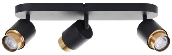 Brilliant - LED bodové svietidlo COVELO 3xGU10/5W/230V čierna/zlatá
