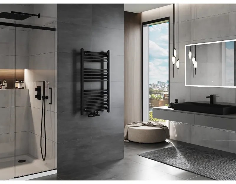 Mexen Mars, vykurovacie teleso 900 x 500 mm, 370 W, čierna, W110-0900-500-00-70