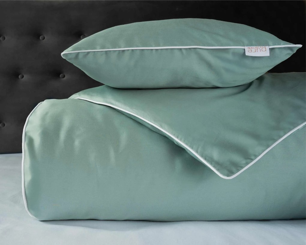 Dekorstudio Elegantné posteľné obliečky s lemovkou PURE v mätovej farbe