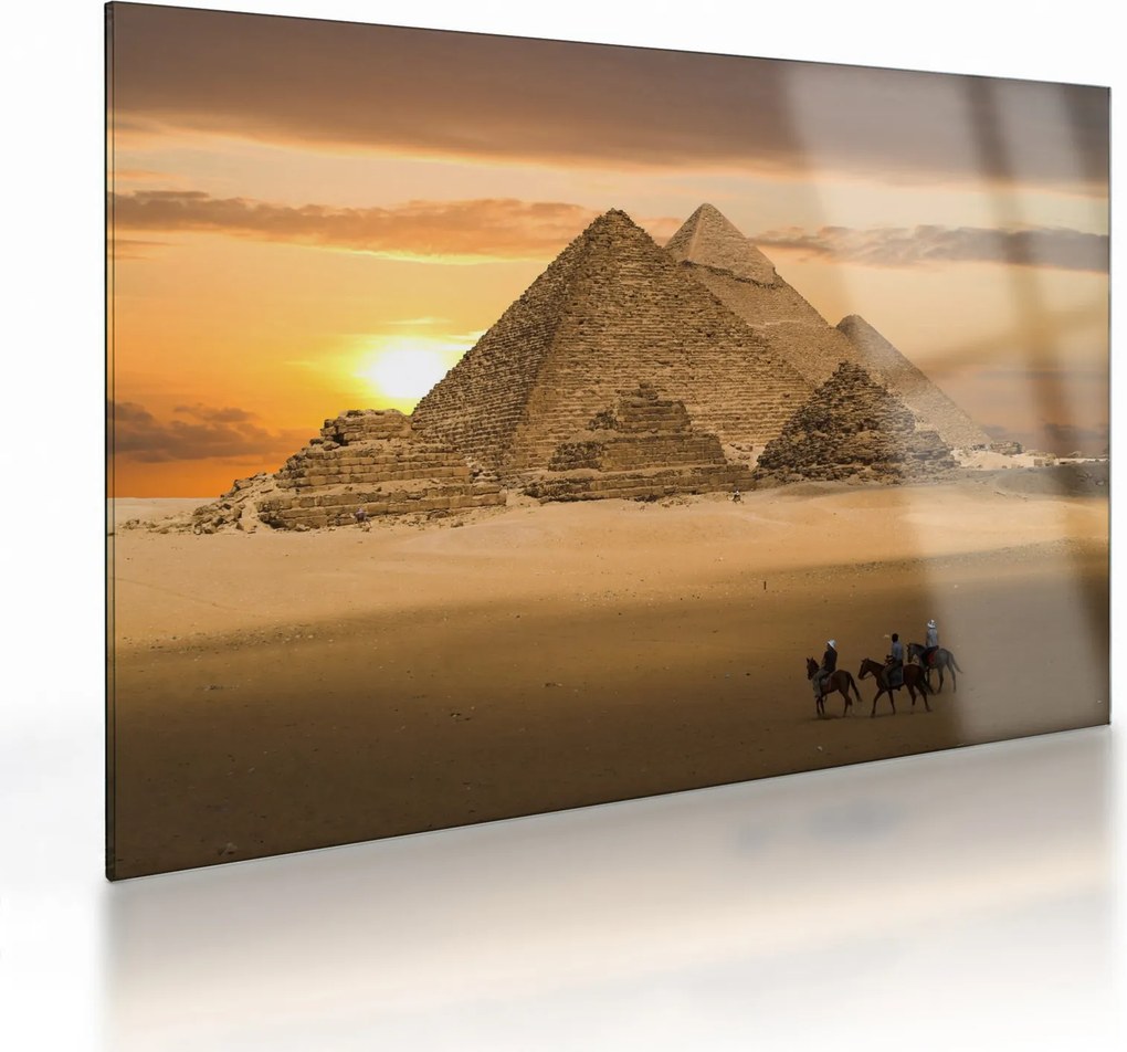 Sklenený obraz - Pyramídy (70x50 cm)